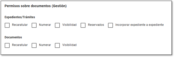 Permisos sobre documentos.