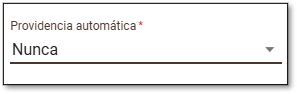 Permite providencia automática.