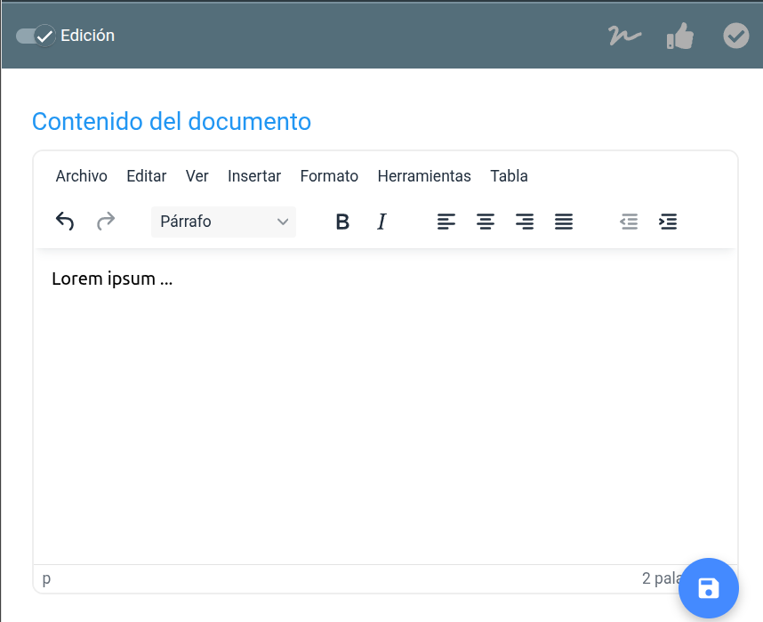Bloqueo de edición