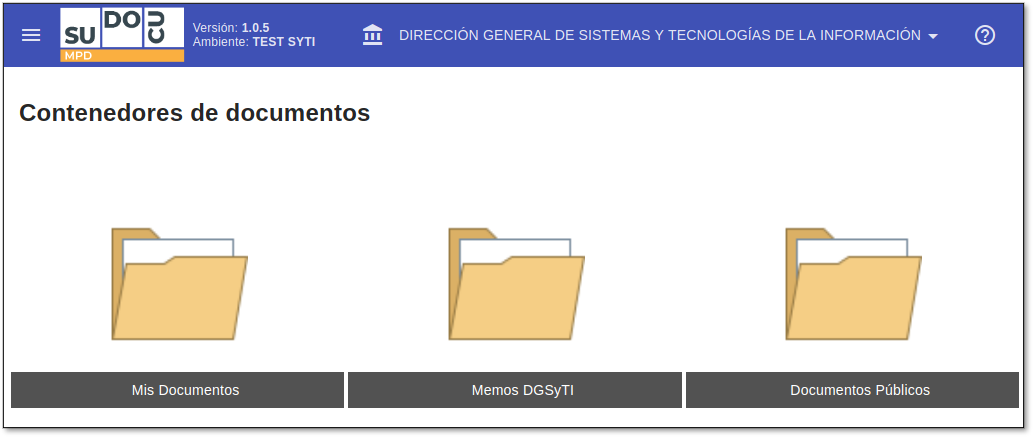 Interfaz principal